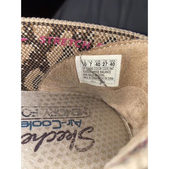 Sketchers Women Flats Shoes Leopard Print 10 Air Cooled Memory Foam Pointed Toe - Picture 4 of 9